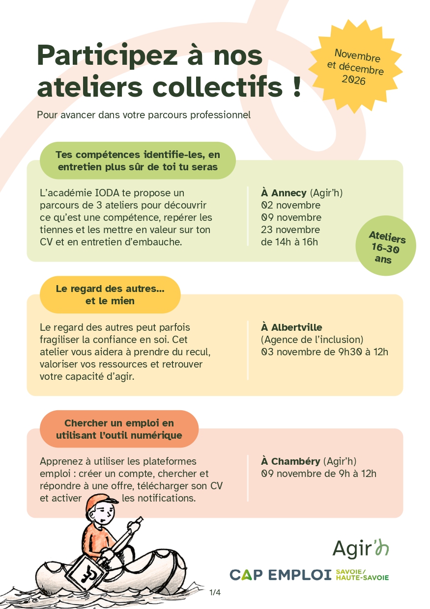 Ateliers collectifs novembre décembre 2026